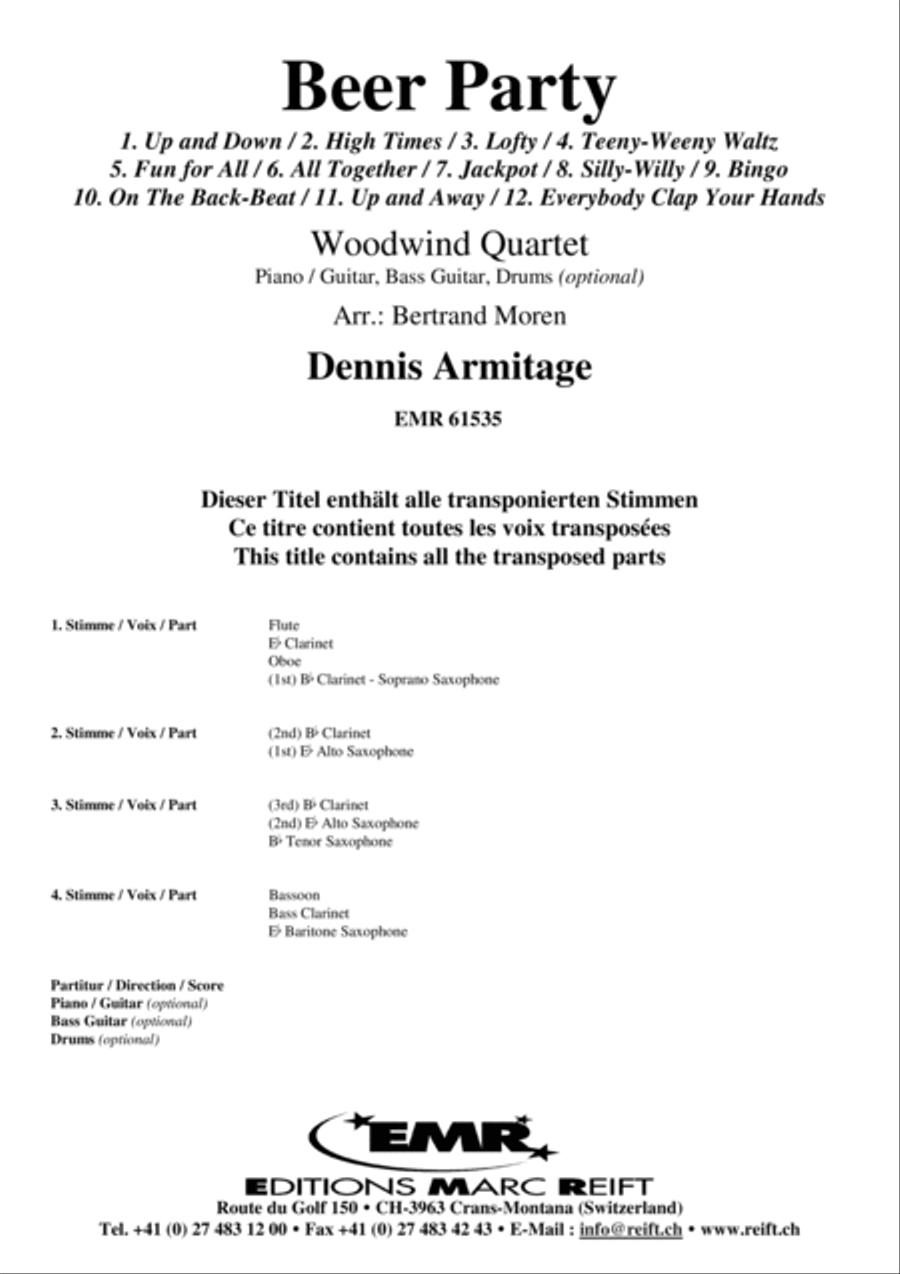 Beer Party Woodwind Quartet scores gallery preview page 2