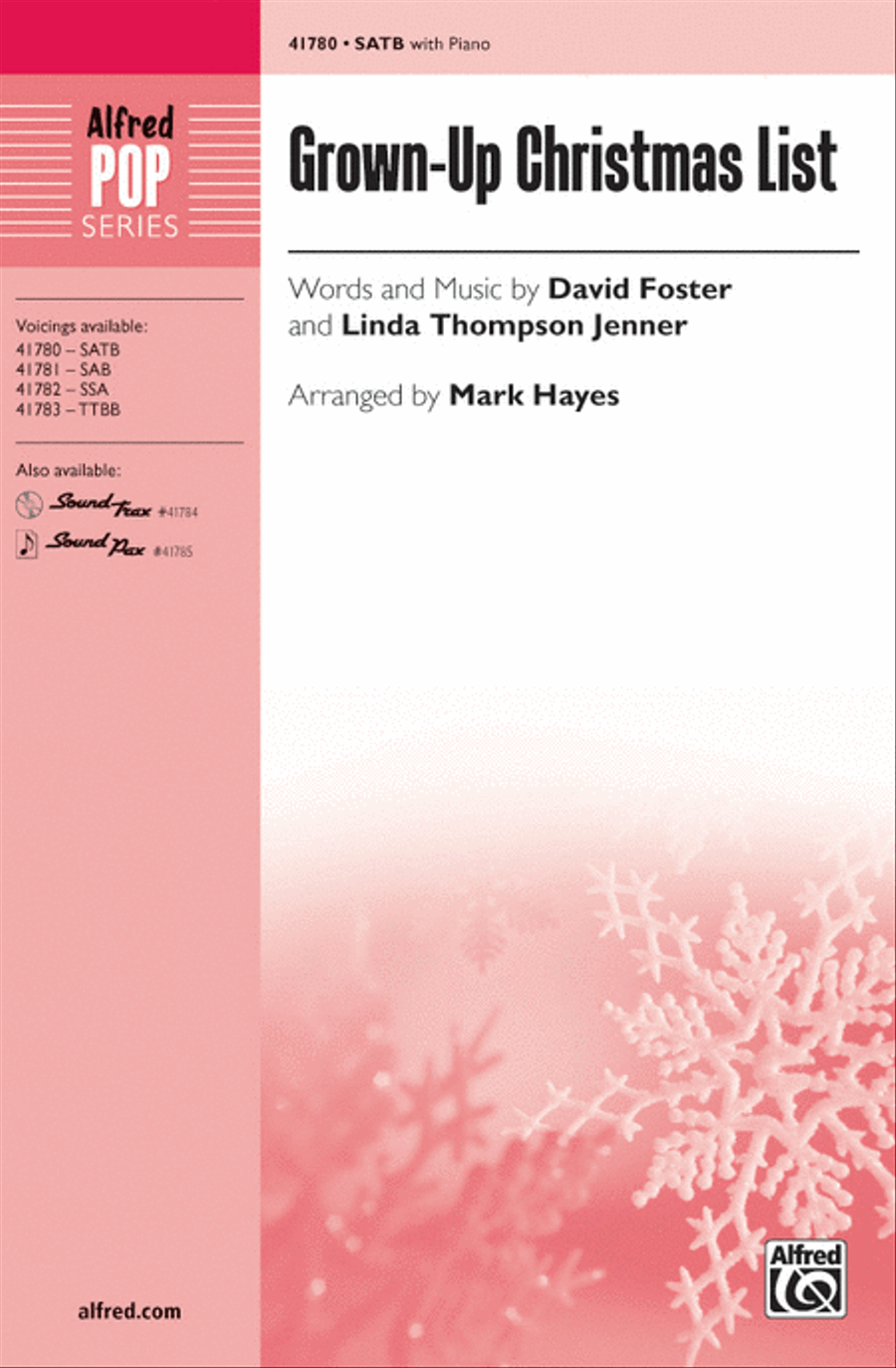 Grown-Up Christmas List 4-Part scores gallery preview page 1