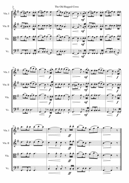 The Old Rugged Cross (original version) String Quartet image number null