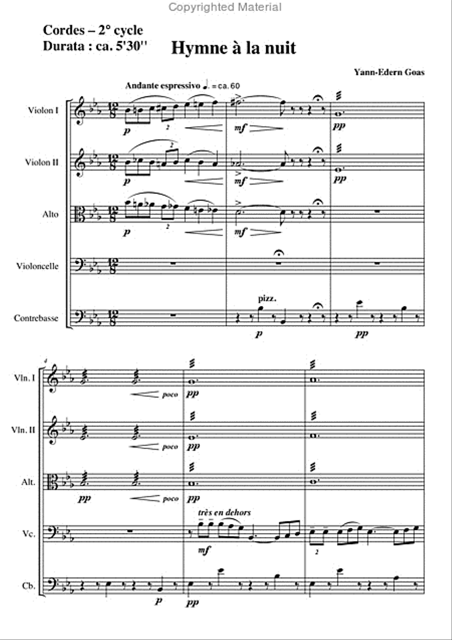 Hymne à la nuit Hymne à la nuit Score scores gallery preview page 2