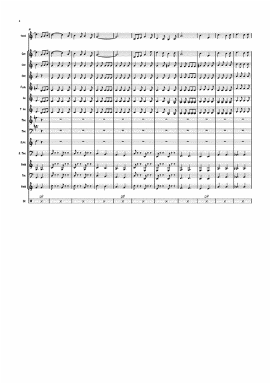 Sing As We Go (sit On My Face) Brass Ensemble scores gallery preview page 6