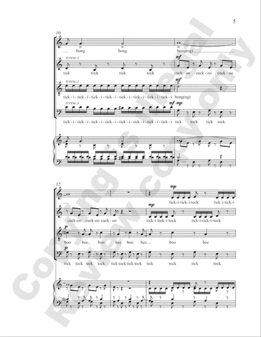 Time Pieces: 4. Clocks 4-Part scores gallery preview page 5