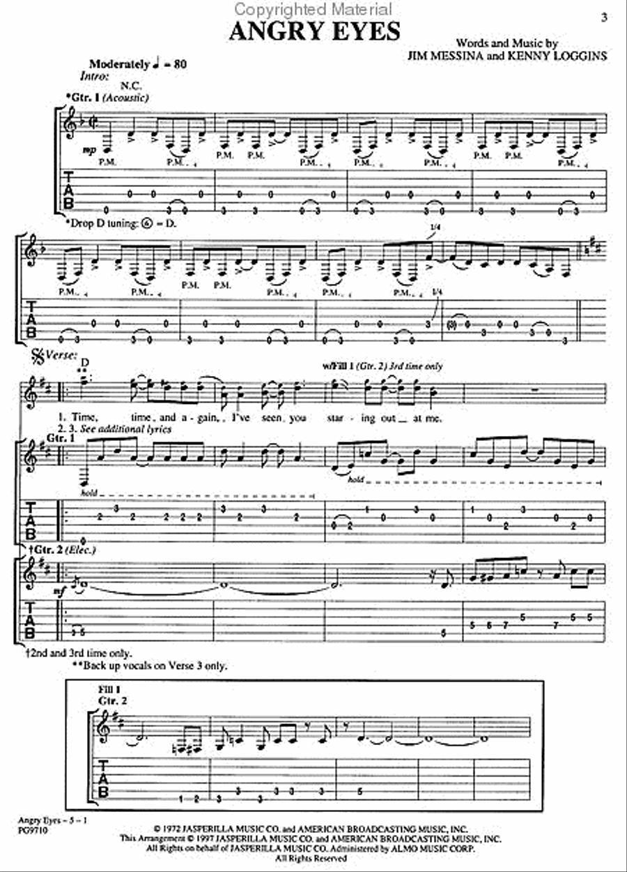 Loggins & Messina Loggins & Messina Electric Guitar scores gallery preview page 2