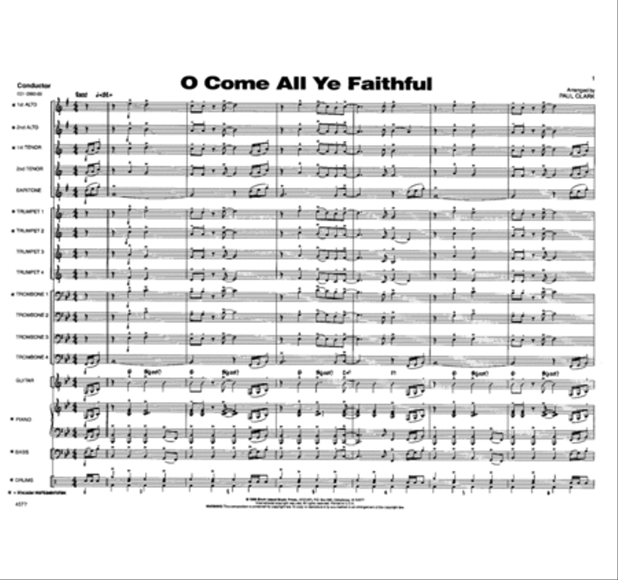 O Come, All Ye Faithful Jazz Ensemble scores gallery preview page 2
