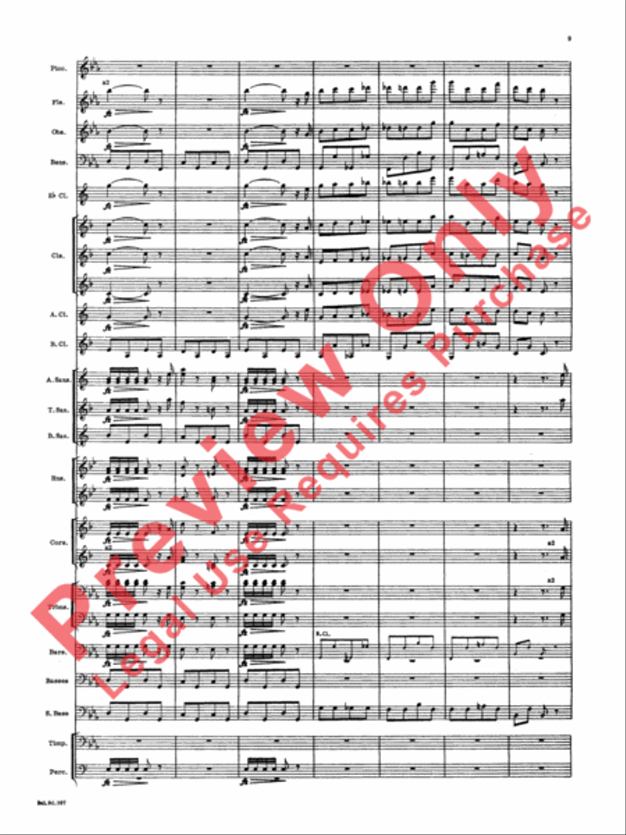 March and Procession of Bacchus Concert Band scores gallery preview page 8