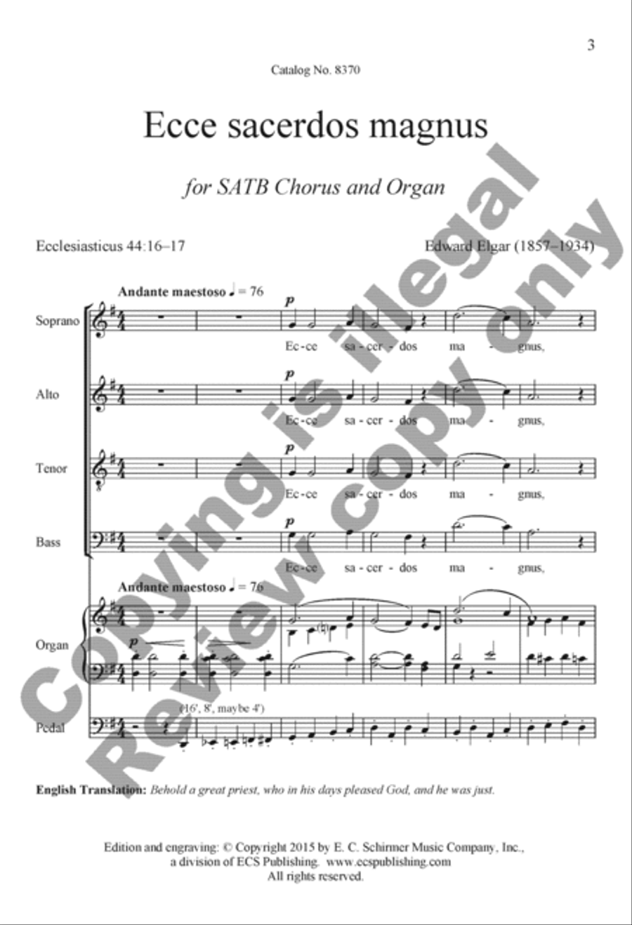 Ecce sacerdos magnus 4-Part scores gallery preview page 8