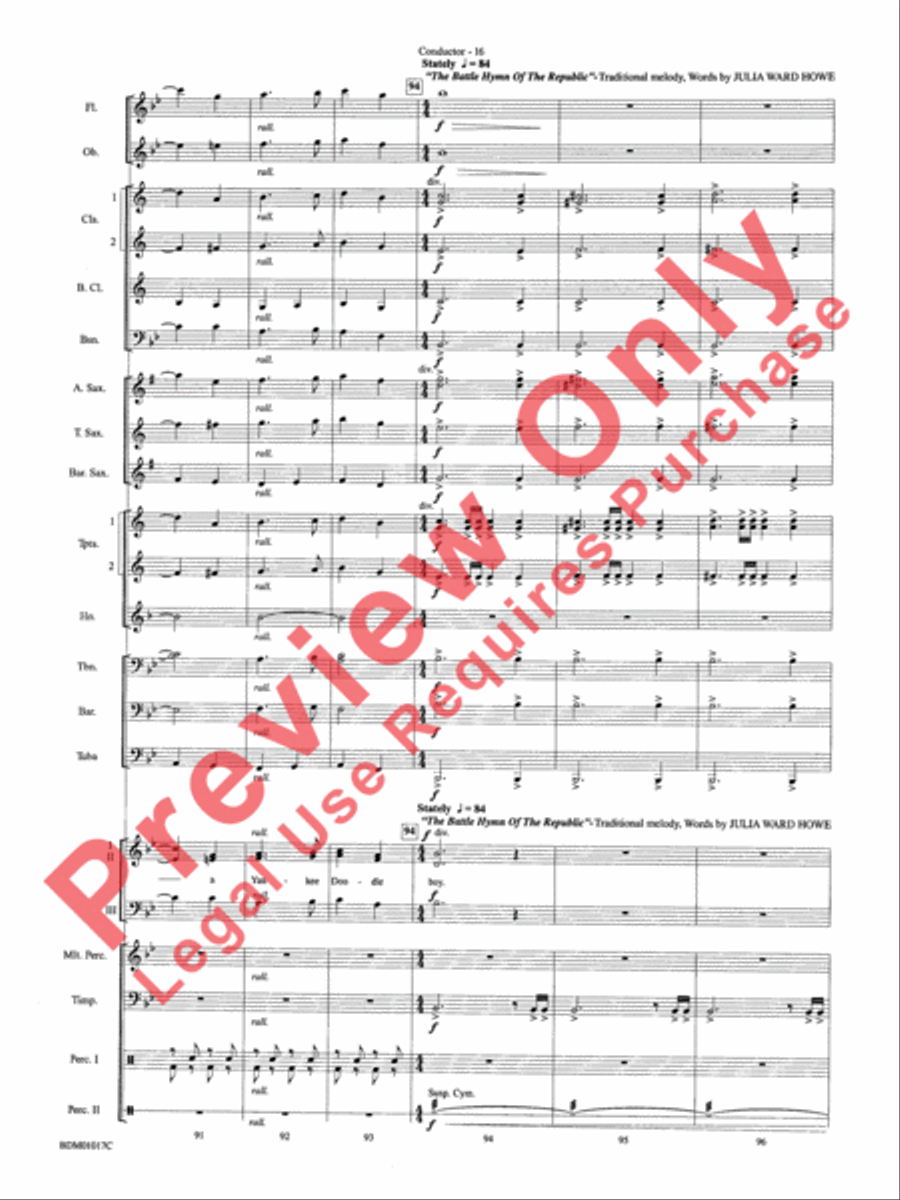 An American Celebration Concert Band scores gallery preview page 19