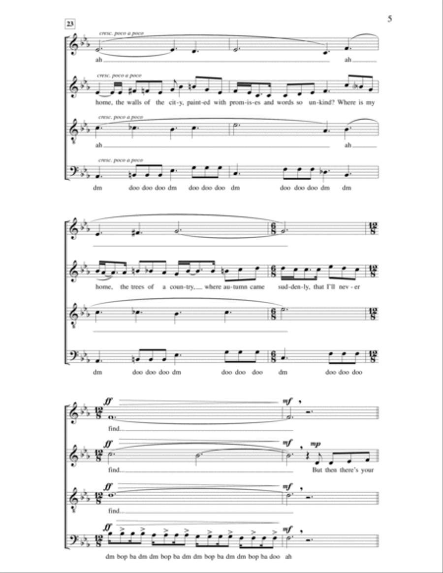 My Home My Home 4-Part scores gallery preview page 5