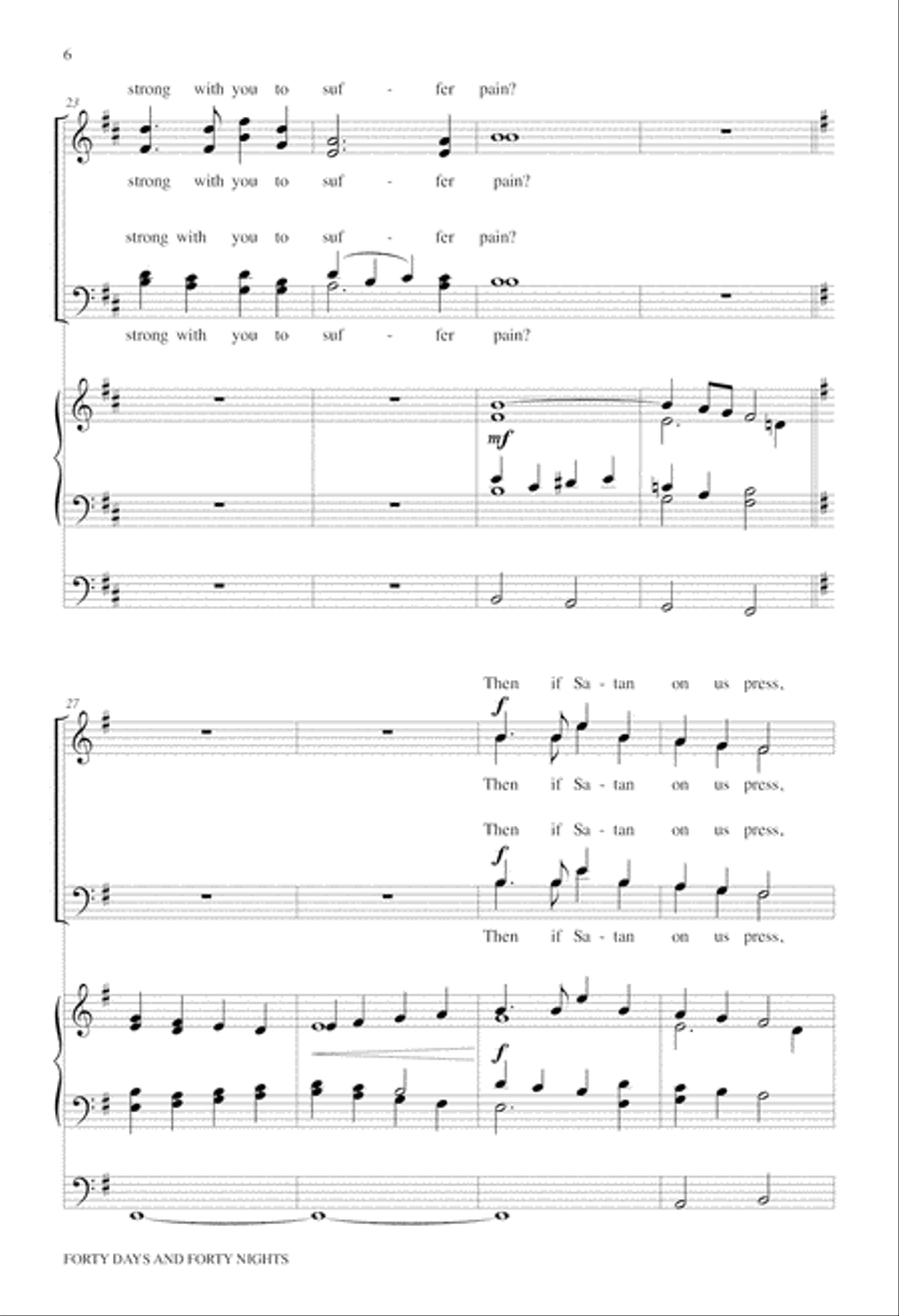 Forty Days and Forty Nights 4-Part scores gallery preview page 6