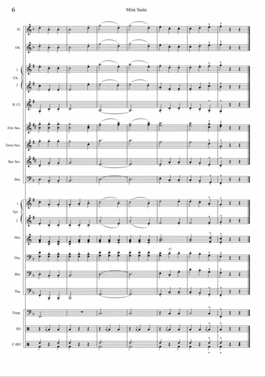 Mini Suite Concert Band scores gallery preview page 6