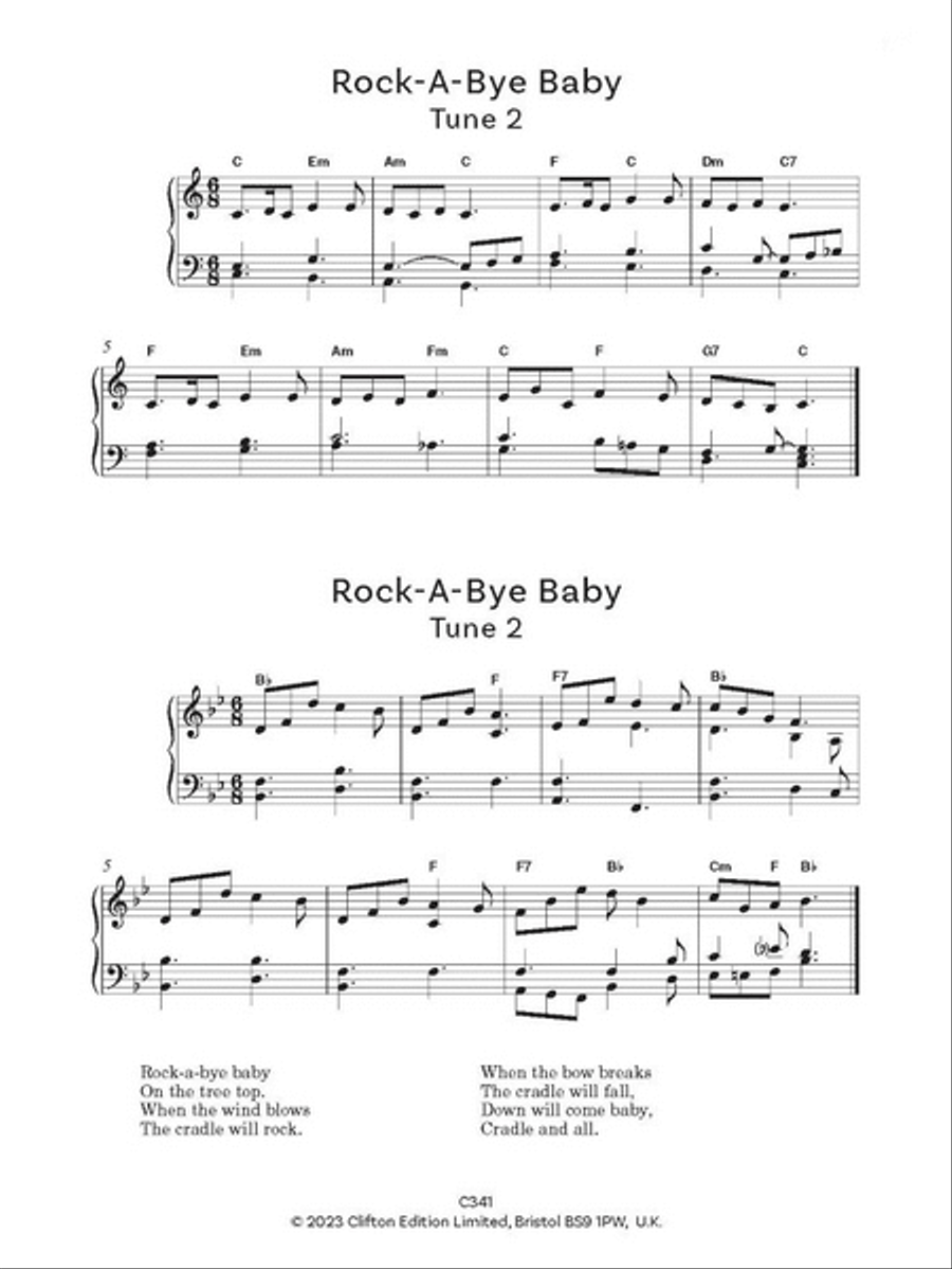Simplest Nursery Rhymes Piano Solo scores gallery preview page 4