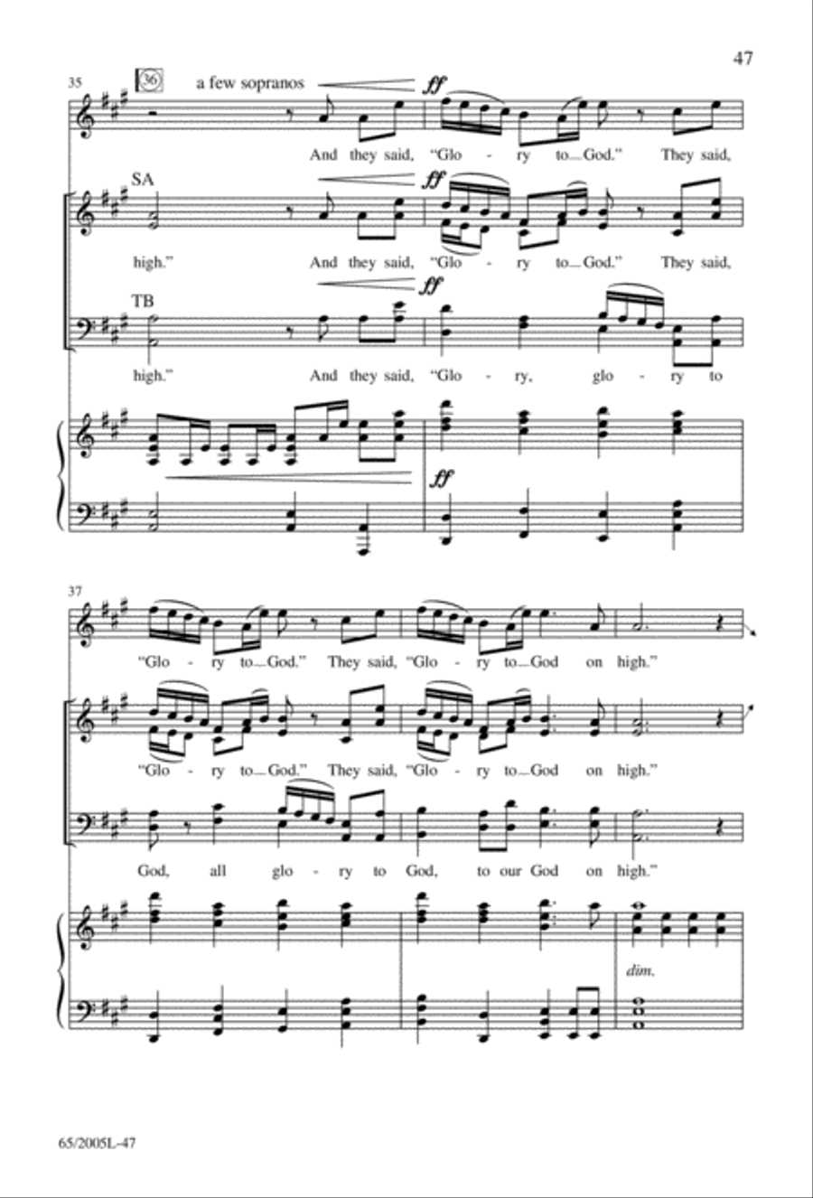 I Hear the Prophet Callin' 4-Part scores gallery preview page 48