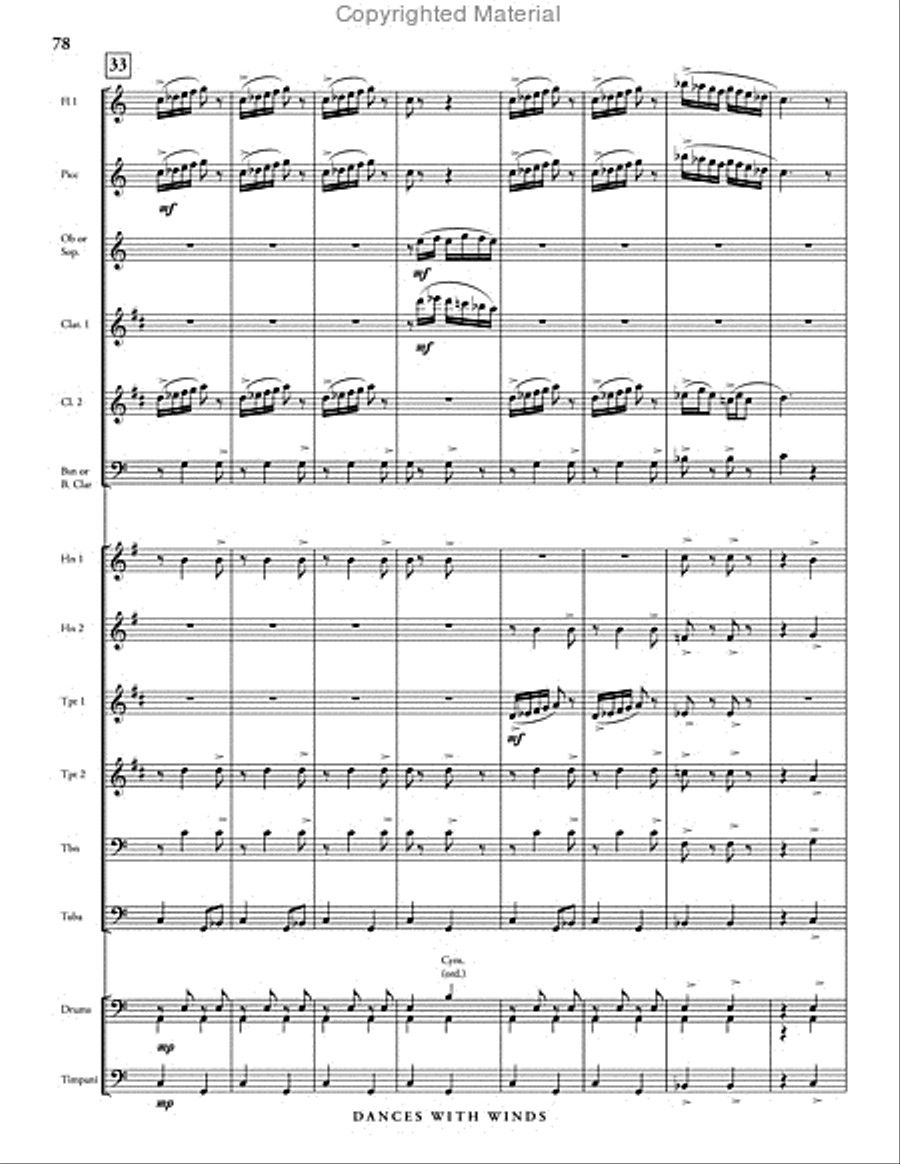 Dances with Winds Dances with Winds Concert Band scores gallery preview page 84