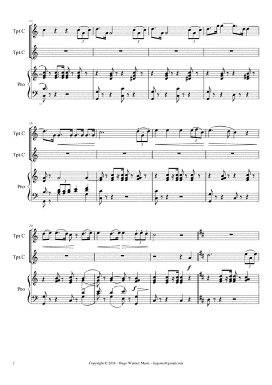 Triumphal March - Aida - Act II - In C Major Small Ensemble scores gallery preview page 2