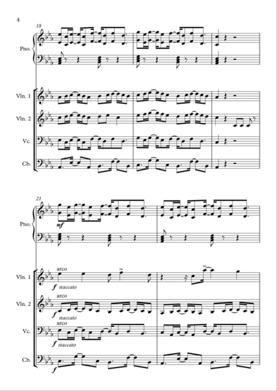 Don't Go Yet Don't Go Yet Piano Quintet scores gallery preview page 4