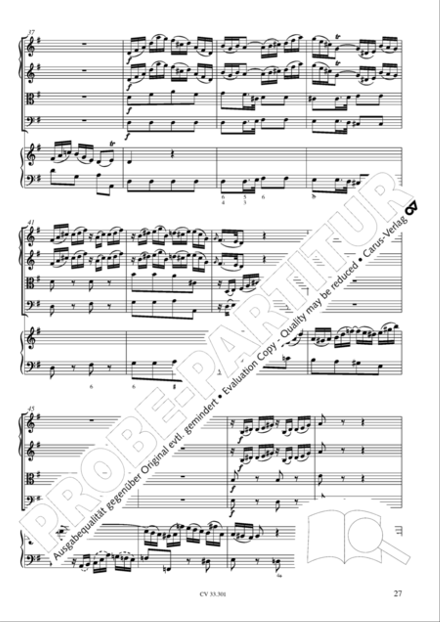 Concerto per il Cembalo in D Cello scores gallery preview page 28