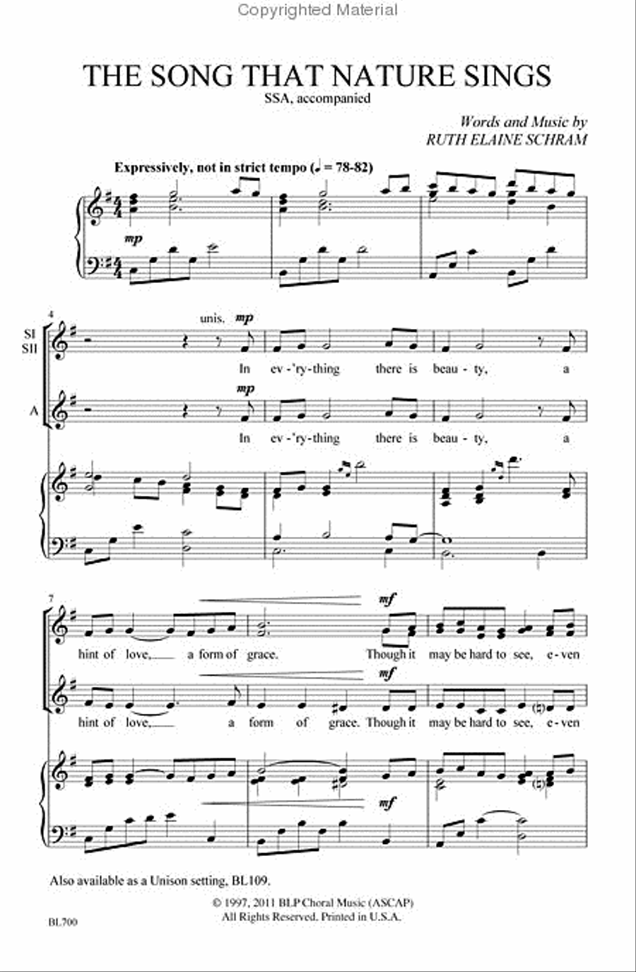 The Song That Nature Sings SSA scores gallery preview page 2