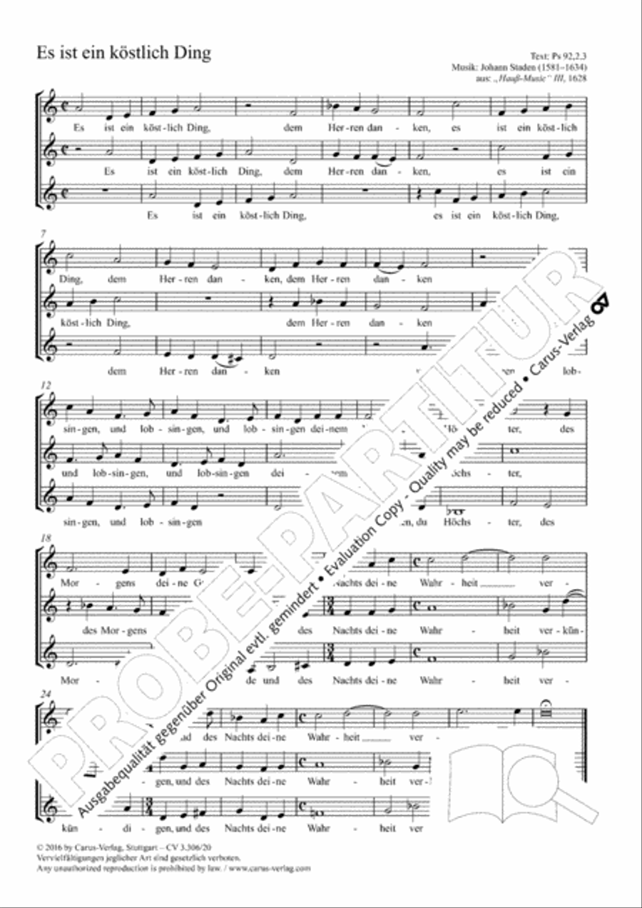 Es ist ein kostlich Ding SSA scores gallery preview page 2
