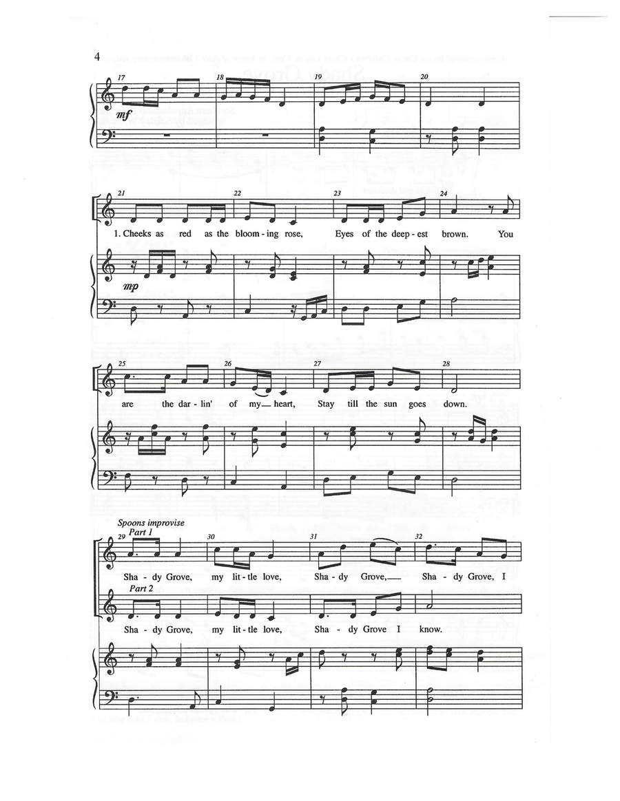 Shady Grove (arr. Shirley W. McRae) 3-Part scores gallery preview page 2