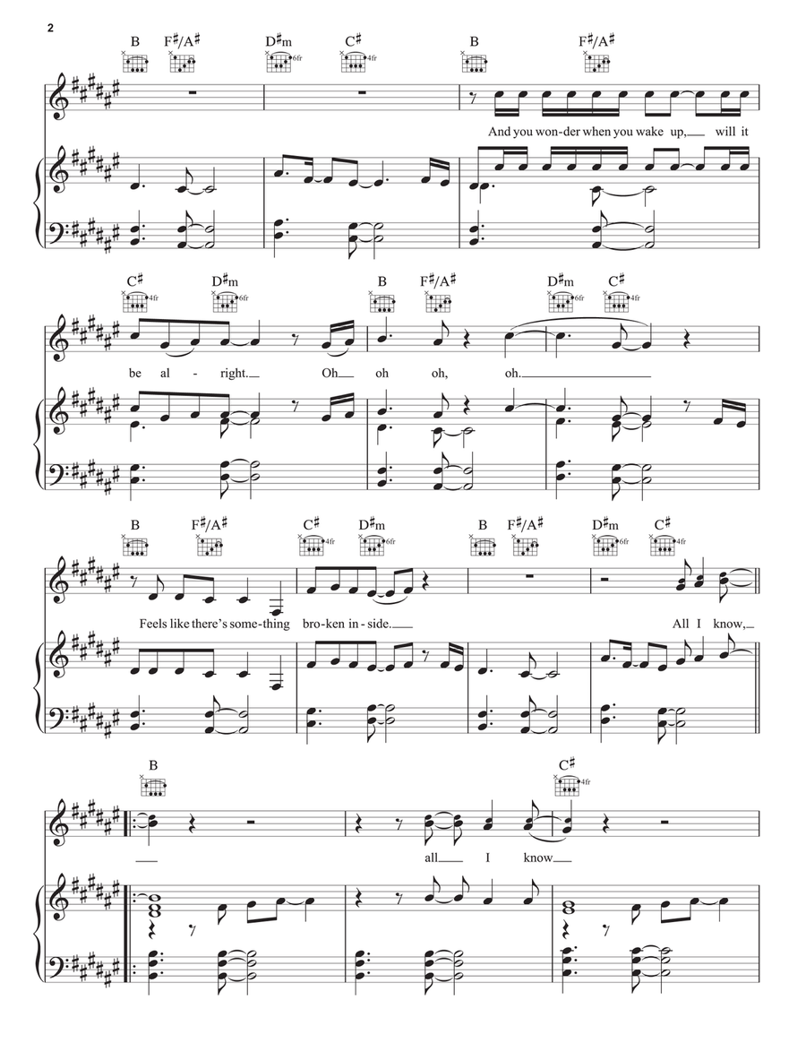 Ink Piano, Vocal, Guitar scores gallery preview page 2