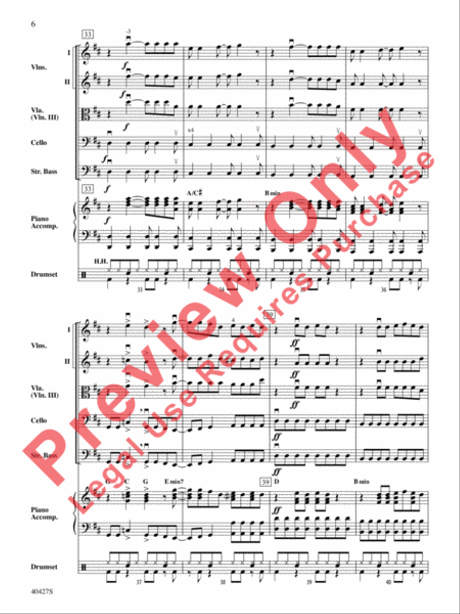Mamma Mia!, Selections from String Orchestra scores gallery preview page 7