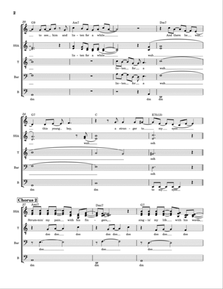 Killing Me Softly With His Song Divisi scores gallery preview page 2