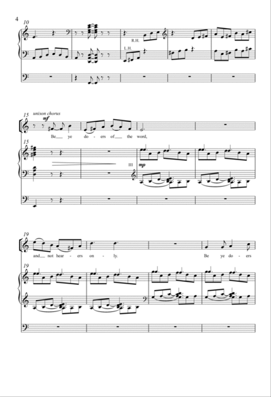 Be Ye Doers Of The Word Be Ye Doers Of The Word 4-Part scores gallery preview page 3