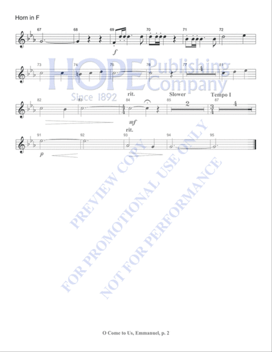 O Come to Us, Emmanuel Choir scores gallery preview page 21