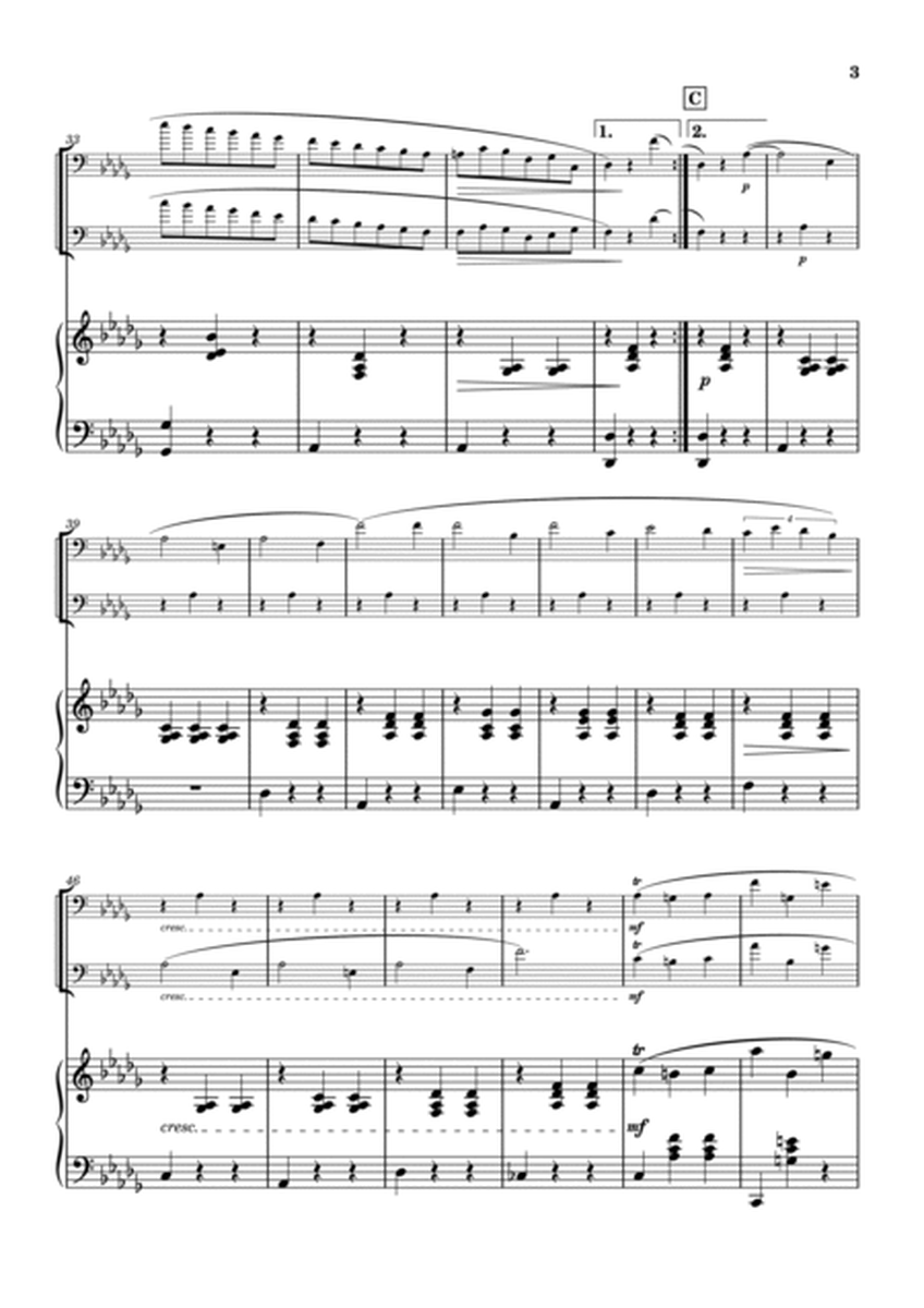 "Valse op.64-1" (Desdur) piano trio / Cello duet (1st edition) image number null