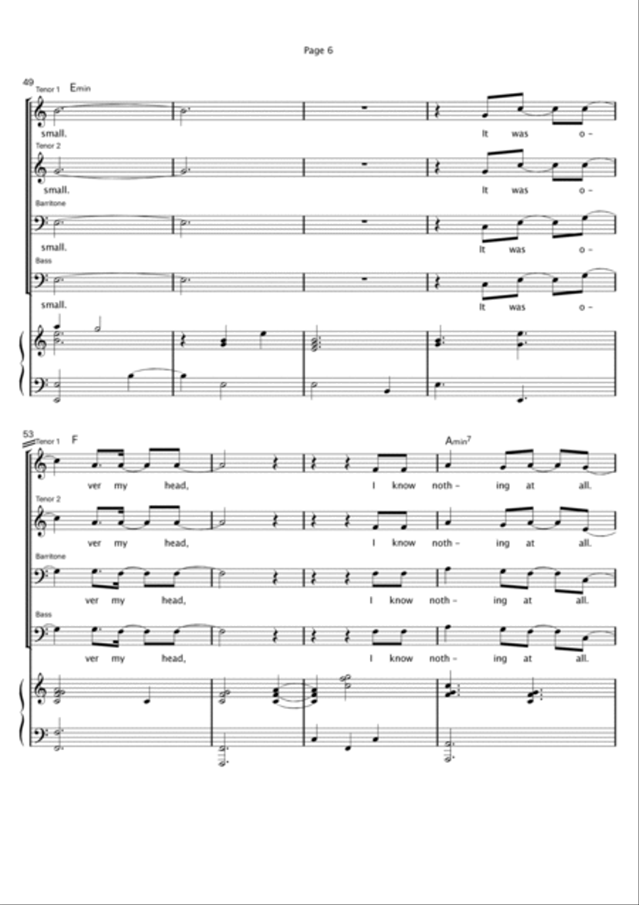 Say Something Say Something TTBB scores gallery preview page 6