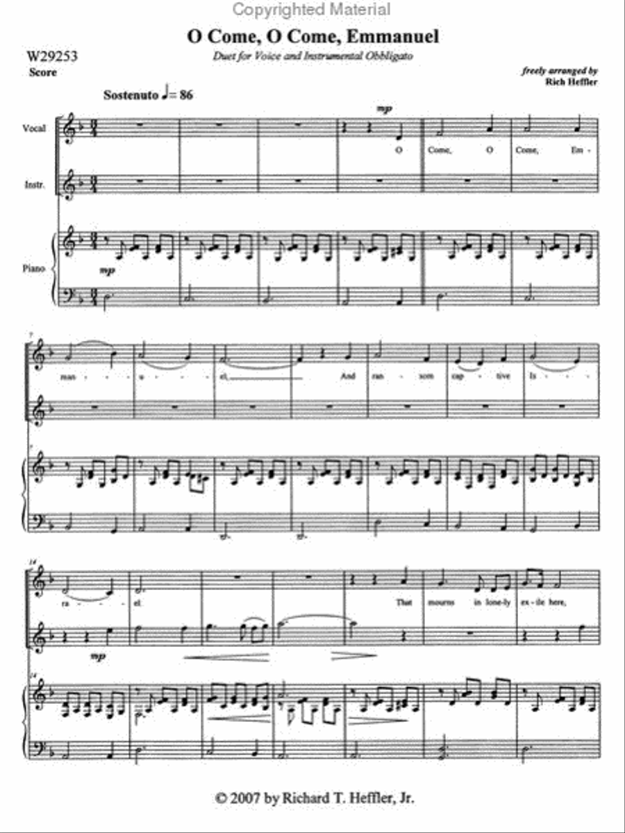 O Come, O Come Emmanuel Bass Voice scores gallery preview page 2