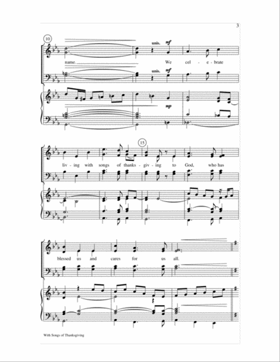 With Songs of Thanksgiving 4-Part scores gallery preview page 3