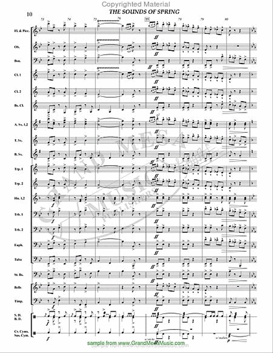The Sounds of Spring The Sounds of Spring Concert Band scores gallery preview page 11