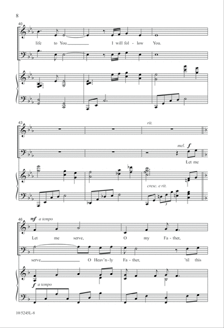 I Will Follow You 4-Part scores gallery preview page 8