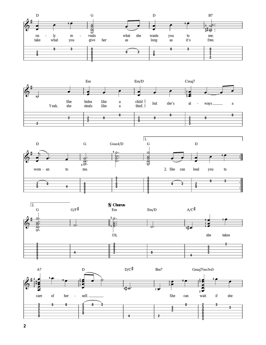 She's Always A Woman Acoustic Guitar scores gallery preview page 2