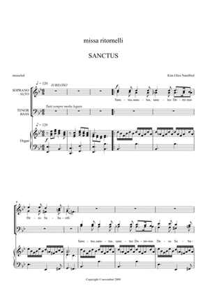 "4.Sanctus" from Missa Ritornelli for solo-soprano, mixed choir & organ