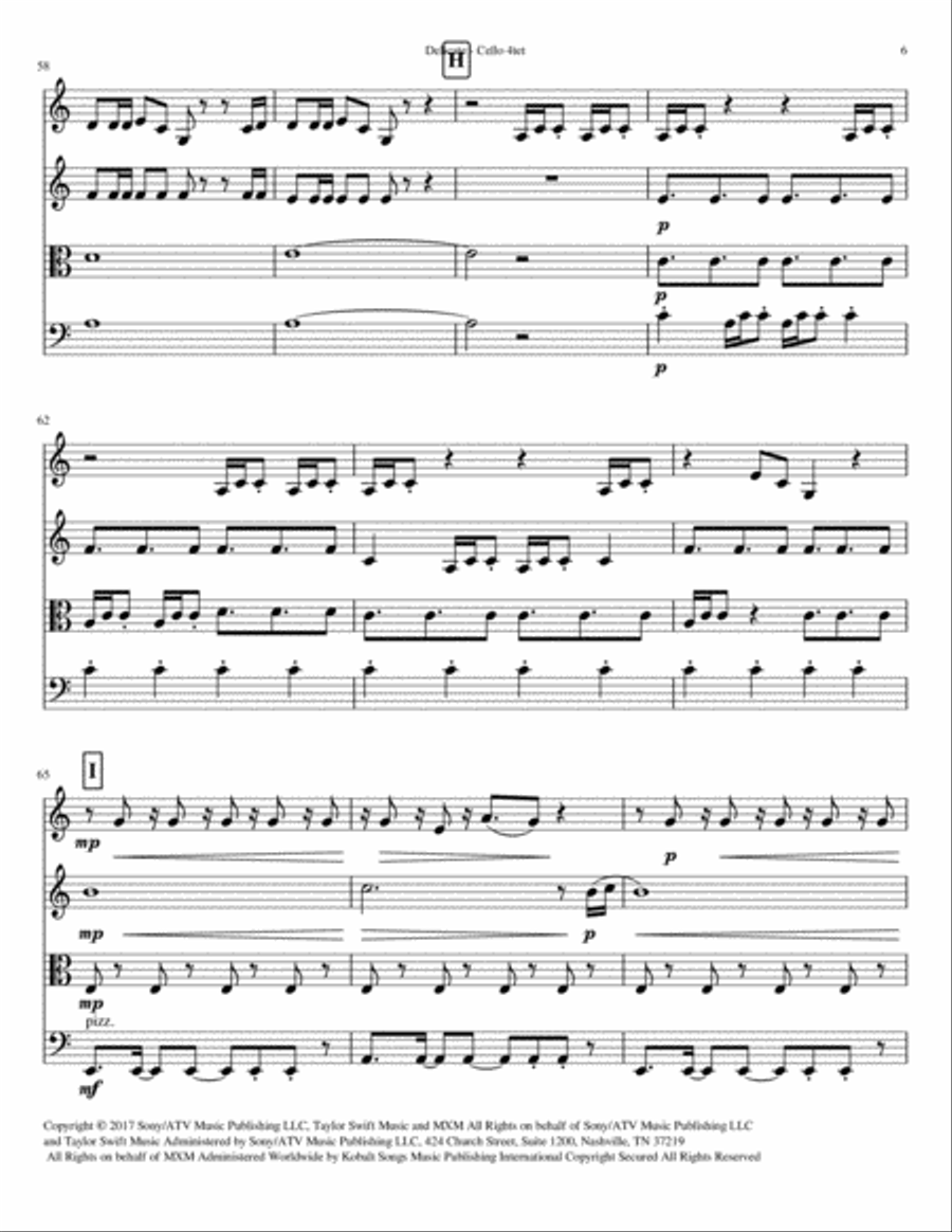 Delicate String Quartet scores gallery preview page 6