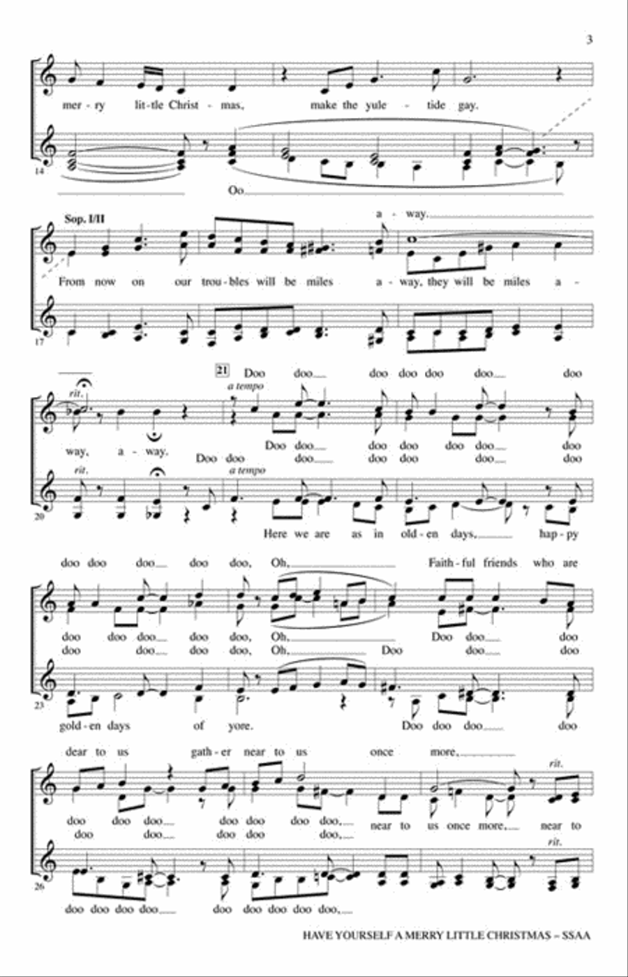 Have Yourself a Merry Little Christmas SSAA scores gallery preview page 3