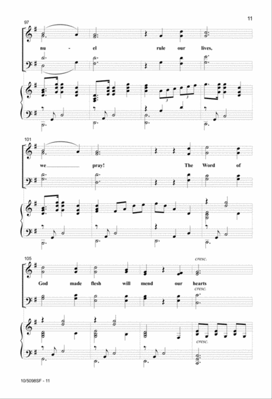 Emmanuel's Cradle Song 4-Part scores gallery preview page 10