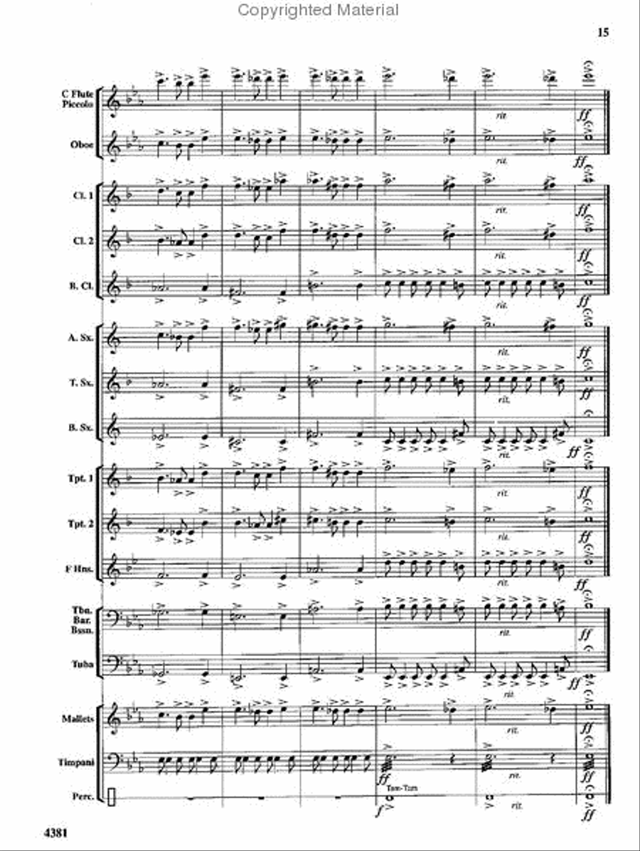 A Hymn of Peace Concert Band scores gallery preview page 14