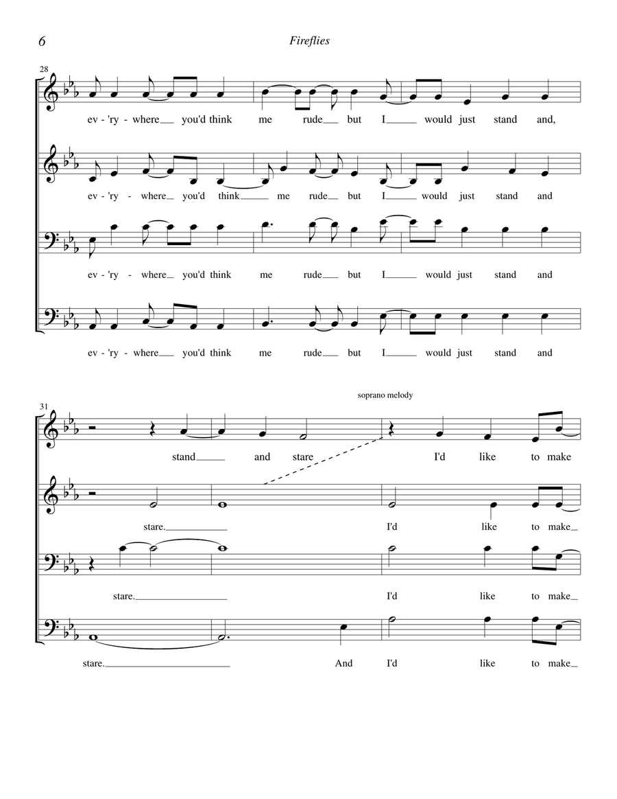 Fireflies 4-Part scores gallery preview page 6