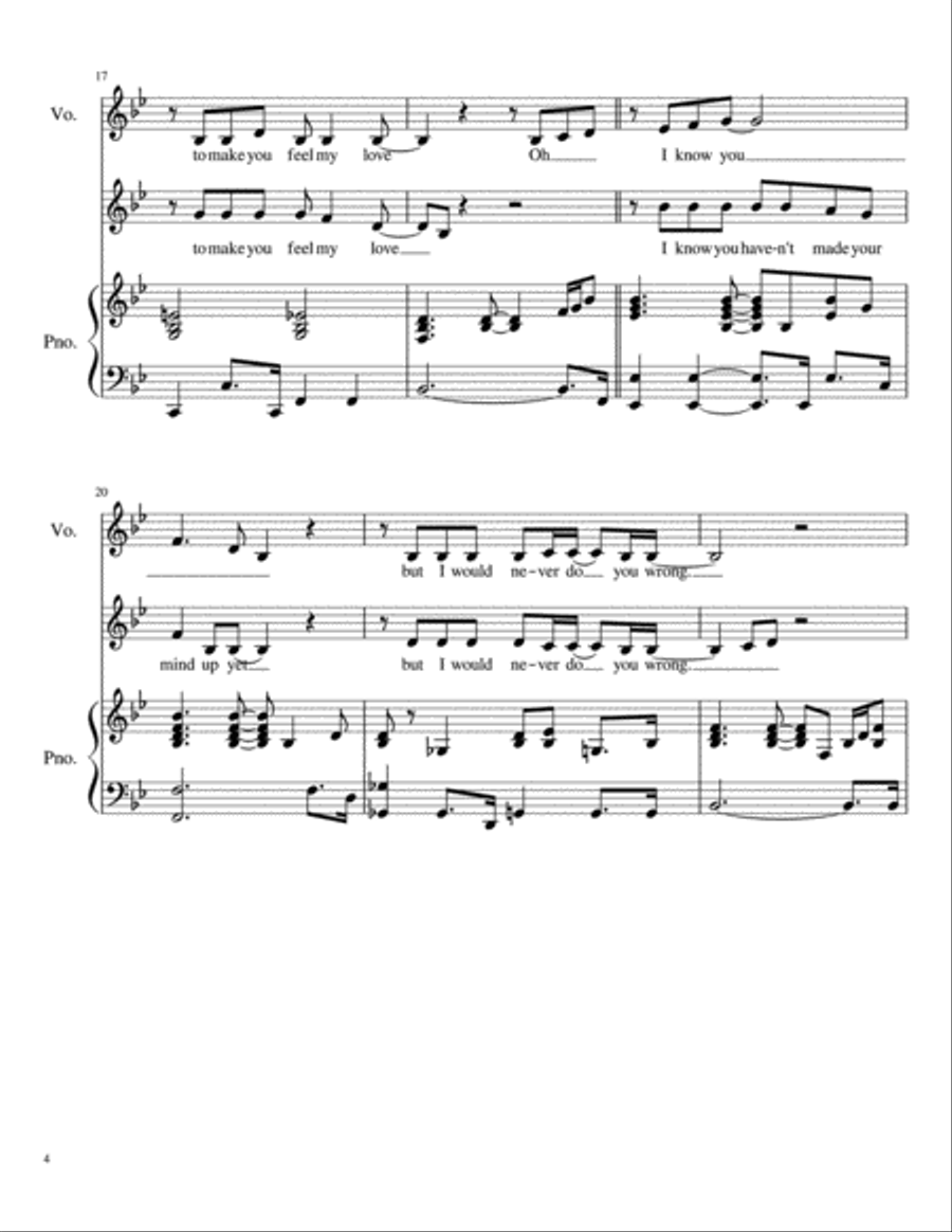 Make You Feel My Love Make You Feel My Love Piano scores gallery preview page 4