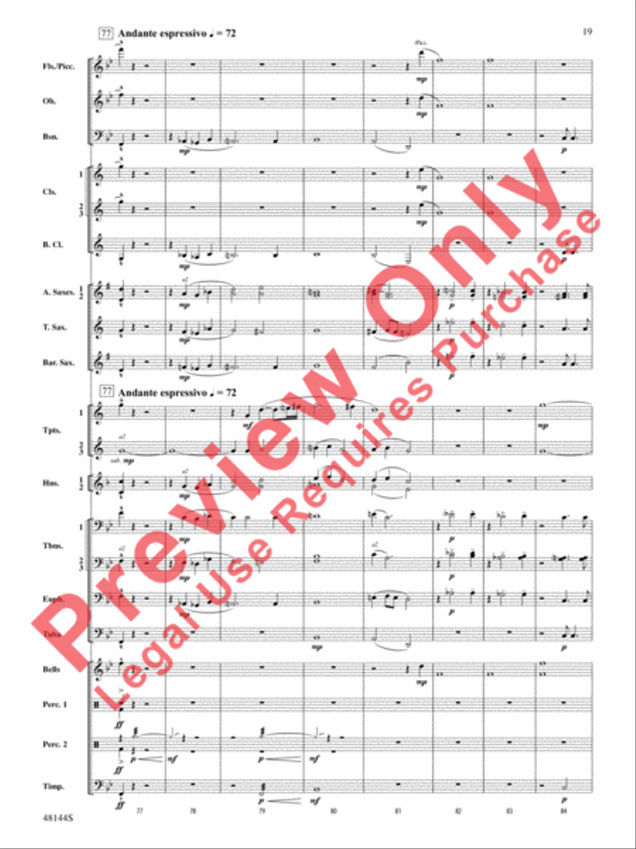Dances of a Shimmering Spirit Concert Band scores gallery preview page 20