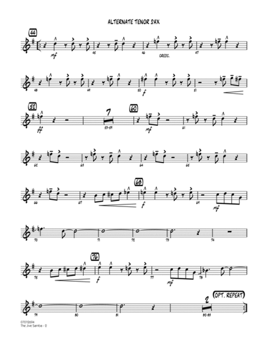 The Jive Samba - Alternate Tenor Sax