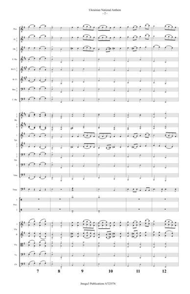 Ukrainian National Anthem for Full Orchestra image number null