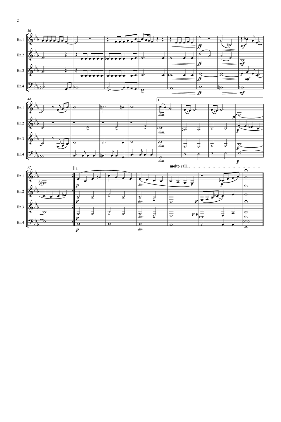 Life On Mars Brass Quartet scores gallery preview page 2