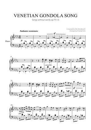 Venetian Gondola song op.19 n.6 - Bbm