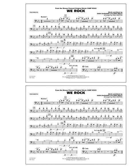 We Rock (from Disney's "Camp Rock") - Trombone