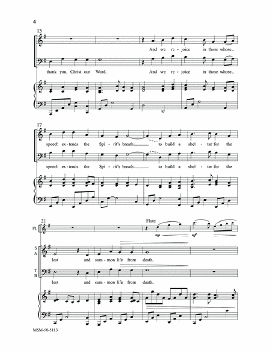 For All Who Craft Their Words with Skill 4-Part scores gallery preview page 4