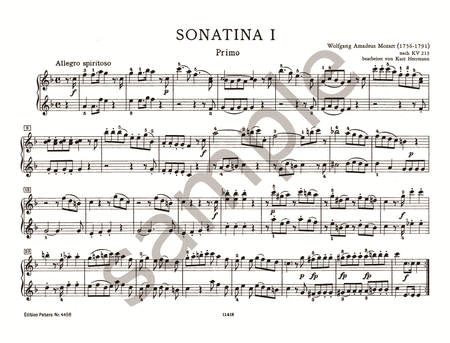 Easy Sonatinas for Piano Duet